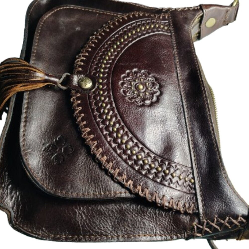 Patricia Nash vintage distressed leather Camila hobo shoulder bag - Picture 4 of 7